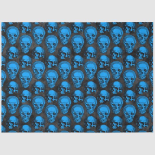Blue Skulls and Sunflower Series Design 6 Tissuepapier (Voorkant)