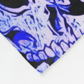 Blue Skulls Fleece Blanket Deken (Hoek)