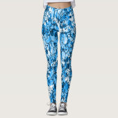 Blue Skulls Leggings (Voorkant)