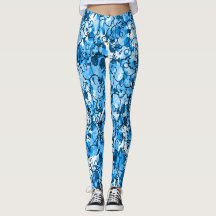 Blue Skulls Leggings