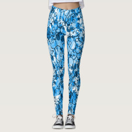 Blue Skulls Leggings