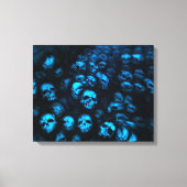 Blue Skulls Leinwand Canvas Afdruk (Voorkant)