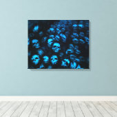 Blue Skulls Leinwand Canvas Afdruk (Insitu (Houten vloer))
