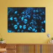 Blue Skulls Leinwand Canvas Afdruk (Insitu (Woonkamer))