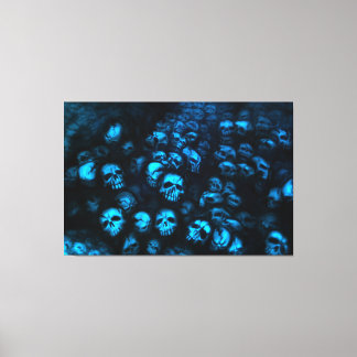 Blue Skulls Leinwand Canvas Afdruk