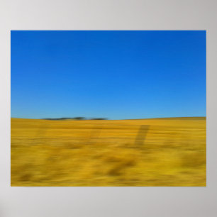 Blue Sky Abstracte landschapsprint Poster