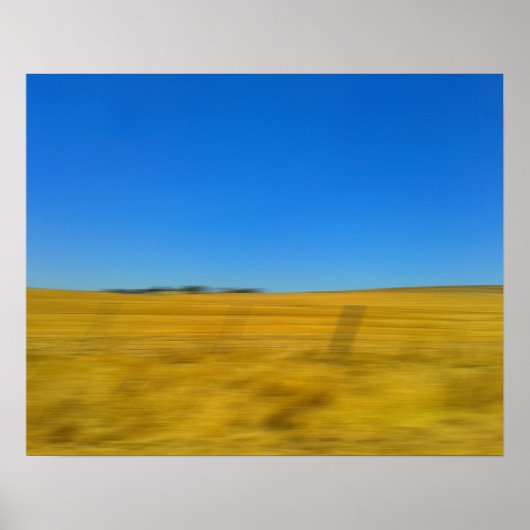 Blue Sky Abstracte landschapsprint Poster (Voorkant)