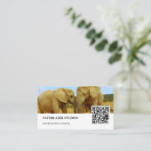 Blue Sky Afrikaanse olifant | Wildlife fotografie  Visitekaartje (Staand voorkant)