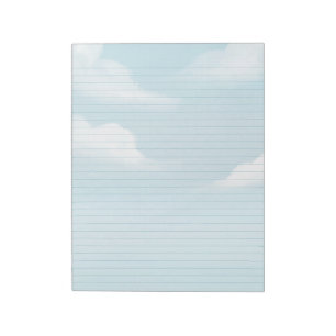 Blue Sky and Clouds Stationery Lined Notitieblok