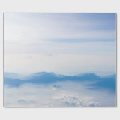 Blue sky and mountains view from airplane stylized cadeaupapier (Vlak)