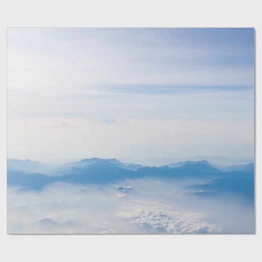 Blue sky and mountains view from airplane stylized cadeaupapier (Vlak)