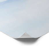Blue sky and mountains view from airplane stylized poster (Hoek)