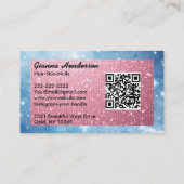 Blue Sky And Pink Flashy Shiny Visitekaartje (Achterkant)