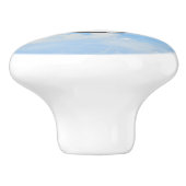 Blue Sky and White Cloud Monogram Keramische Knop (Zijkant)