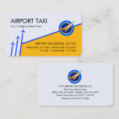 Blue Sky Arrows Yellow Airport Plane Runway Visitekaartje (Voorkant / Achterkant)
