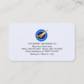 Blue Sky Arrows Yellow Airport Plane Runway Visitekaartje (Achterkant)