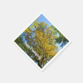 Blue Sky & Autumn Foliage - Aangepaste Thanksgivin Servet (Hoek)