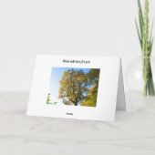 Blue Sky & Autumn Foliage - Aangepaste Verjaardag Kaart (Achterkant)