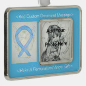 Blue Sky Awareness Ribbon Angel Ornament (Rechts)