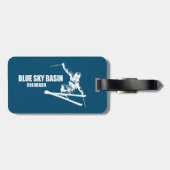 Blue Sky Basin Colorado skiër Bagagelabel (Achterkant horizontaal)
