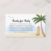 Blue Sky Beach Surfboeken voor Baby shower Informatiekaartje (Voorkant)