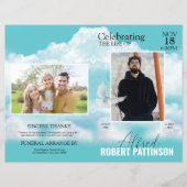 Blue Sky begrafenisprogramma Sjabloon (Voorkant)