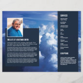 Blue Sky begrafenisprogramma Sjabloon (Achterkant)