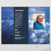 Blue Sky begrafenisprogramma Sjabloon (Voorkant)