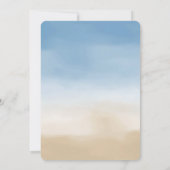 Blue Sky Beige Sand Ombre Waterverf Kaart (Achterkant)