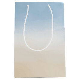 Blue Sky Beige Sand Ombre Waterverf Medium Cadeauzakje