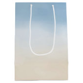 Blue Sky Beige Sand Ombre Waterverf Medium Cadeauzakje (Achterkant)