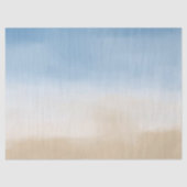 Blue Sky Beige Sand Ombre Waterverf Tissuepapier (Voorkant)