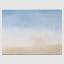 Blue Sky Beige Sand Ombre Waterverf Tissuepapier
