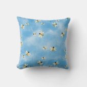 Blue Sky bijen Throw Cushion Kussen (Voorkant)