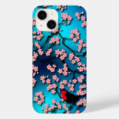 Blue Sky Bird Cherry Blossom Case-Mate iPhone Case (Achterkant)