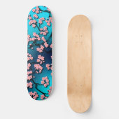 Blue Sky Bird Cherry Blossom Persoonlijk Skateboard (Voorkant)