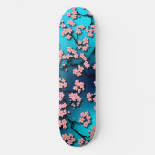 Blue Sky Bird Cherry Blossom Persoonlijk Skateboard (Voorkant)