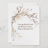 Blue Sky Botanische Tuin Casual Christelijk Bruilo Kaart (Achterkant)