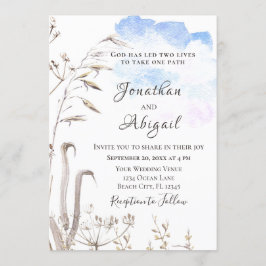 Blue Sky Botanische Tuin Casual Christelijk Bruilo Kaart