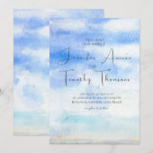 Blue Sky bruiloft uitnodiging (Voorkant / Achterkant)