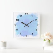 Blue Sky Bubbles en Clouds Wall Clock Vierkante Klok (Huis)