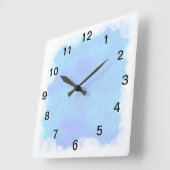 Blue Sky Bubbles en Clouds Wall Clock Vierkante Klok (Hoek)