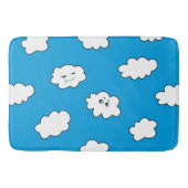 Blue Sky Cartoon Funny Clouds Badmat (Voorkant)