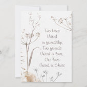 Blue Sky Casual Botanische Tuin Christelijke Bruil Save The Date (Achterkant)