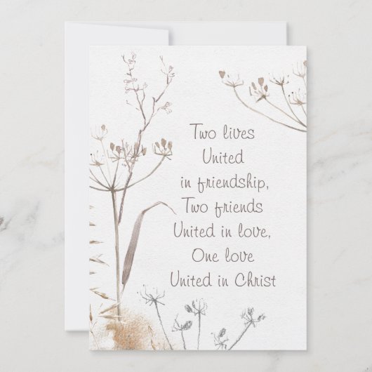 Blue Sky Casual Botanische Tuin Christelijke Bruil Save The Date (Achterkant)