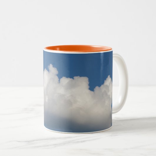 Blue Sky Cloud-Mok Tweekleurige Koffiemok (Voorkant rechts)