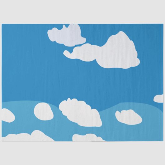 Blue Sky Cloud Tissuepapier (Voorkant)