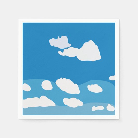 Blue Sky Cloud verjaardagsfeestje Servet (Voorkant)
