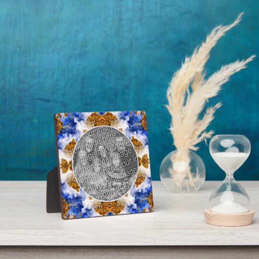 Blue Sky Clouds Abstract Uw foto toevoegen Fotoplaat (Insitu)