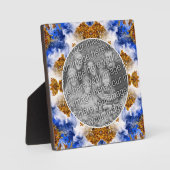 Blue Sky Clouds Abstract Uw foto toevoegen Fotoplaat (Voorkant)